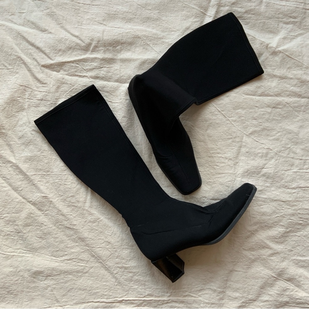90’s Stuart Weitzman knee high sock boot